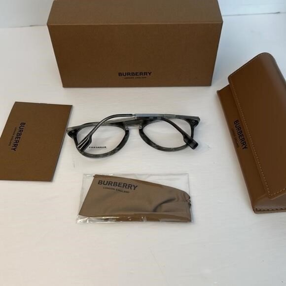 New Authentic EVEGLASSES CHARCOAL CHECK / CLEAR LENS Burberry OBE2377 - Picture 14 of 14